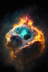 Wall Mural - Cosmic Wonders: The Vibrant and Mysterious Nebulas of Space, Generative AI
