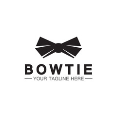 vintage silhouette bow tie logo vector illustration design. butterfly tie logo and symbol