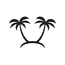 Palm Tree Summer Logo Template Vector Illustration
