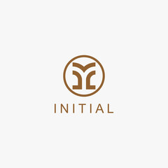 Poster - initial y Letter Logo Design Vector Template in modern and abstract style.