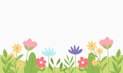 natural background with flowers vector