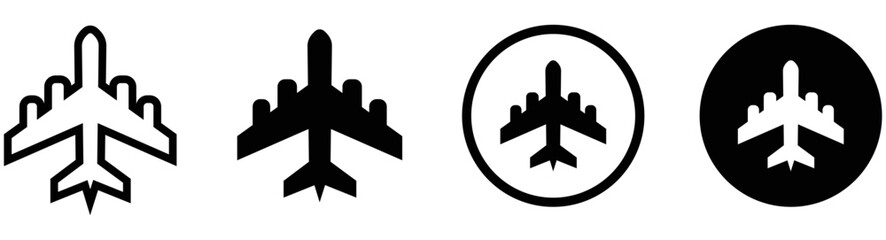 Poster - airplane icon set symbol, vector illustration