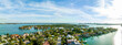 Aerial panorama photo luxury homes in Bird Key Sarasota Florida USA