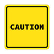 © illust_monster - Square CAUTION icon. Attention. Vector.