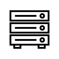 Wall Mural - Simple server icon. Data storage icon. Vector.