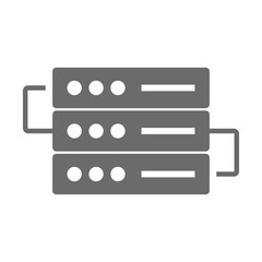 Poster - Flat design server icon. Computer and software. Vector.
