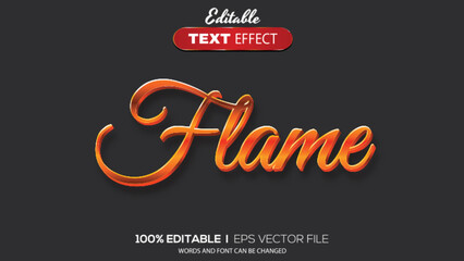 Poster - 3D editable text effect flame theme