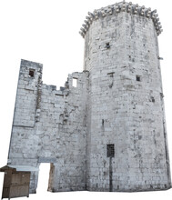 Isolated PNG Cutout Of Medieval Tower From A Castle On A Transparent Background, Ideal For Photobashing, Matte-painting, Concept Art