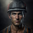 portrait of a miner. generative AI 