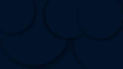 Poster - Abstract dark blue color circles with shadow for banner, poster and website.