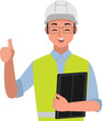 Technician and builders and engineers and mechanics , illustration cartoon character.