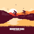 ride mountain bike vector logo