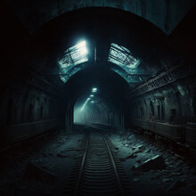 Artistic Art Impression Af Abandoned Metro Underground