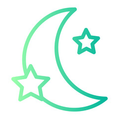 Sticker - half moon icon