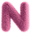 © zdo - Pink 3D Fluffy Letter N