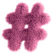 Pink 3D Fluffy Symbol Hash