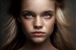 canvas print picture - Junges hübsches Mädchen Model, ai generativ