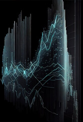 Poster - Beautiful Abstract stock market chart lines. 