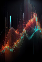 Poster - Beautiful Abstract stock market chart lines. 