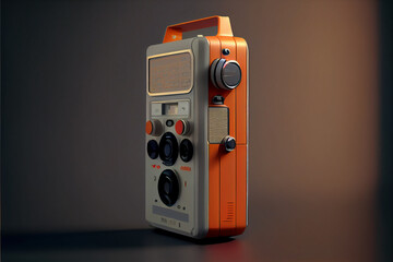 Poster - Minimalism Old Audio Recorder retro style concept. Background pattern for design.