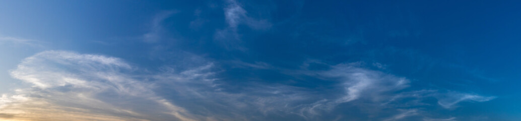 Wall Mural - Blue sky with clouds background. Sky daylight. Natural sky composition. Element of design.