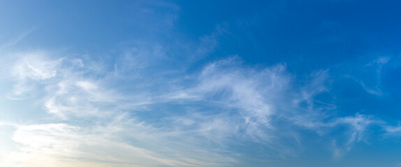 Wall Mural - Blue sky with clouds background. Sky daylight. Natural sky composition. Element of design.