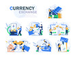 © EAKEAK - Exchange money,Money transfer and transaction concept,Happy young people sending and receiving cash