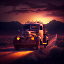 Old Truck On The Road