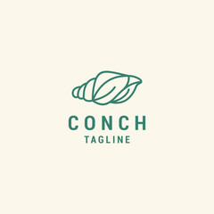 Wall Mural - Conch logo design icon vector