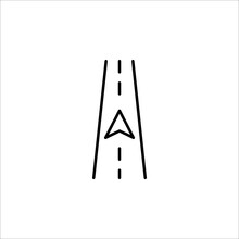 Roads Icon. Road Forks Icon. Road Sections Of Different Shapes. Vector Illustration On White Background