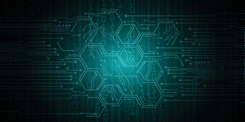 Blue technology digital abstract background