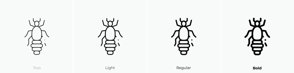 Wall Mural - louse icon. Thin, Light Regular And Bold style design isolated on white background