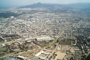 Wall Mural - Aerial view of Tunisia during the flight Monastir to Lyon - view of Tunis -Tunisia