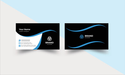  Creative and Clean Business Card Template. Elegant  Clean business card Vector design.  Professional simple Business card design set template for company corporate style.  Vector illustration. 