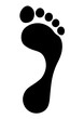 Zeichen Logo Symbol Vorlage einzeln Fuß Fußabdruck Fußsohle schwarz Kind Junge Mädchen Mann Frau medizinisch Pflege Gesundheit Abdruck barfuß Füße gehen Schritt Pediküre Podologie