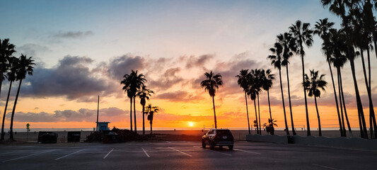 sunset on the beach