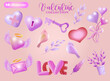 © Valentina - Set of cute stickers for valentine's day