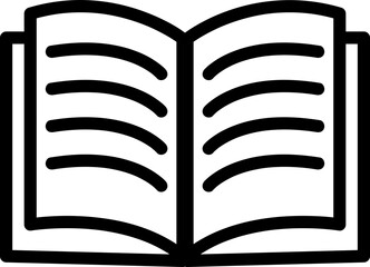 Poster - open book vector icon, education symbol illustration on white background..eps