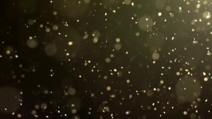 Wall Mural - Abstract background with animation of flying and flickering particles as bokeh of light. Animation of seamless loop.Dust bubbles snow animation.Bokeh Shiny Particles Loop Animation.