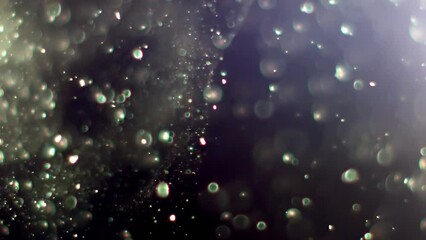 Wall Mural - Abstract background with animation of flying and flickering particles as bokeh of light. Animation of seamless loop.Dust bubbles snow animation.Bokeh Shiny Particles Loop Animation.