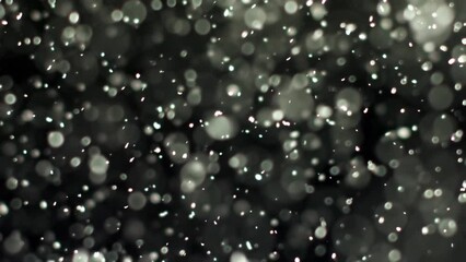 Wall Mural - Abstract background with animation of flying and flickering particles as bokeh of light. Animation of seamless loop.Dust bubbles snow animation.Bokeh Shiny Particles Loop Animation.