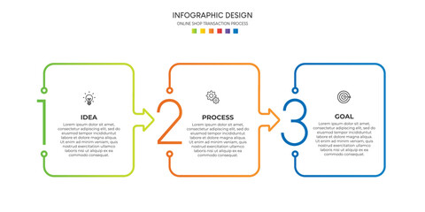 Steps business data visualization timeline process infographic template design with icons