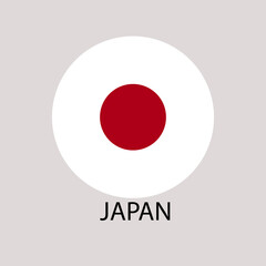 Wall Mural - JAPAN country flag and map. vectors