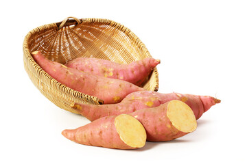 Canvas Print - sweet potato on the white background