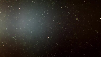Wall Mural - Abstract background with animation of flying and flickering particles as bokeh of light. Animation of seamless loop.Dust bubbles snow animation.Bokeh Shiny Particles Loop Animation.