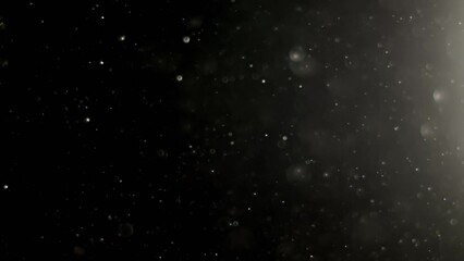 Wall Mural - Abstract background with animation of flying and flickering particles as bokeh of light. Animation of seamless loop.Dust bubbles snow animation.Bokeh Shiny Particles Loop Animation.