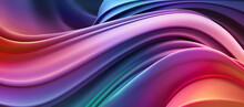 Bright Multicolored 3D Wave Background