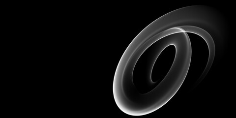 Leinwandbilder -  Abstract Black And White Wave Design
