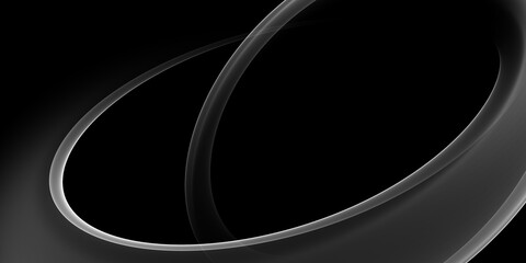 Leinwandbilder -  Abstract Black And White Wave Design
