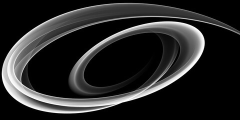 Leinwandbilder -  Abstract Black And White Wave Design
